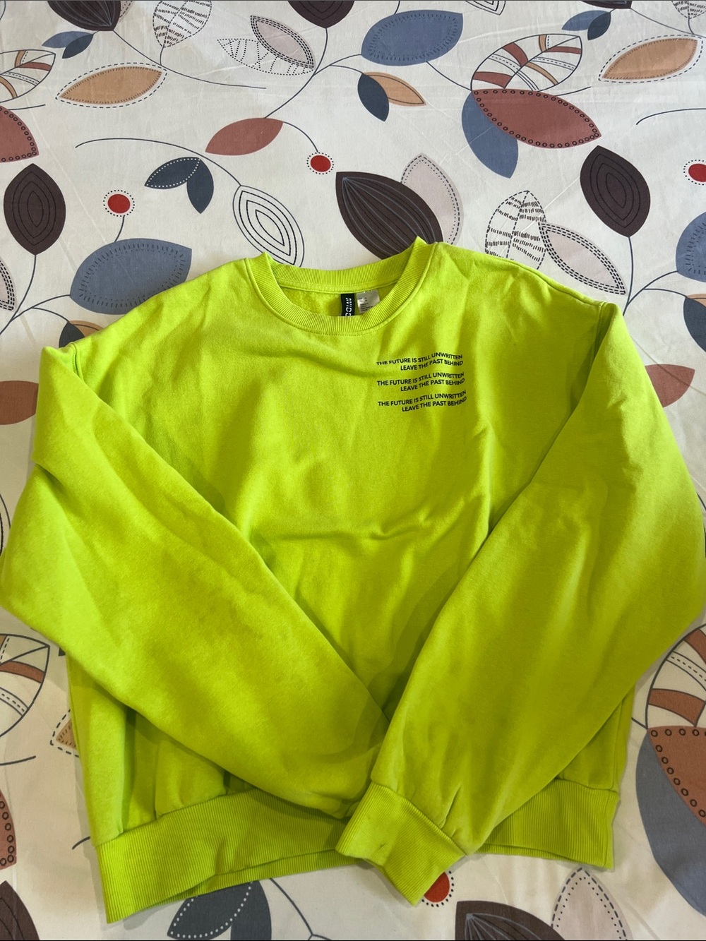 H&M Neon Green Crewneck Sweatshirt